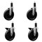 Service Caster 6'' Phenolic Wheel Swivel 1-1/4'' Expanding Stem Caster Set 2 Brakes, 4PK SCC-EX20S615-PHR-2-PLB-2-114 - alternate 1